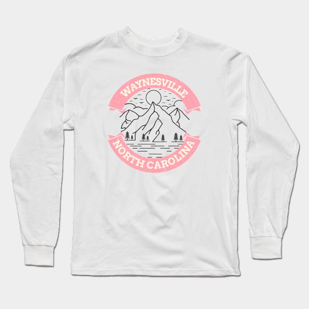 Waynesville, North Carolina Long Sleeve T-Shirt by Mountain Morning Graphics